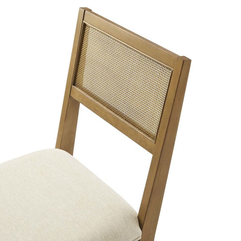 Nimba Faux Rattan Fabric Dining Chairs Set of 2 image number 7