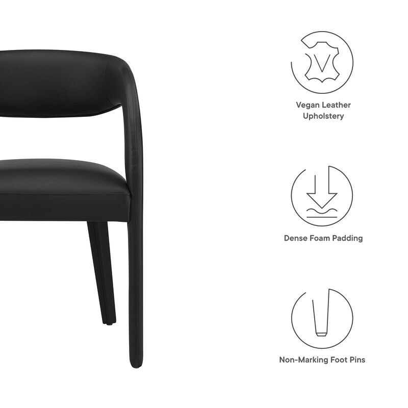 Pinnacle Vegan Leather Dining Chair Set of Two image number 6