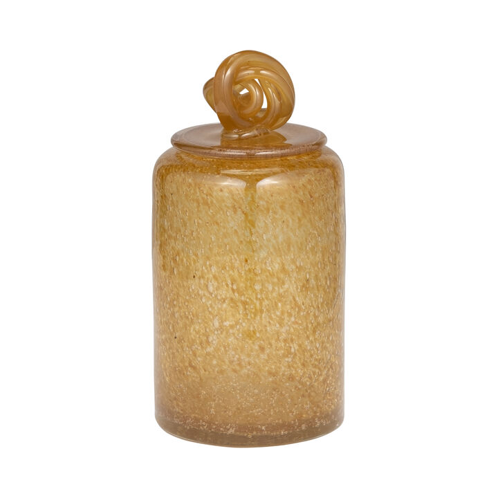 Glass 10in Jar w/ Knot Lid