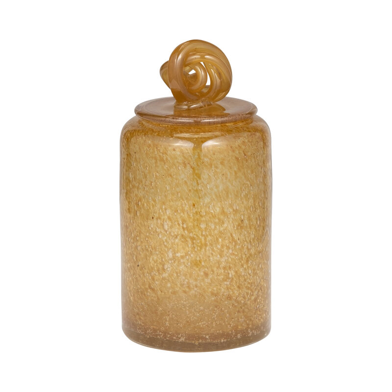 Glass 10in Jar w/ Knot Lid image number 0