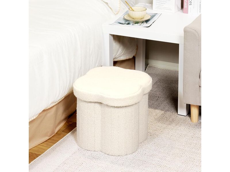 Boucle Ottoman Seat for Dorm Room image number 5