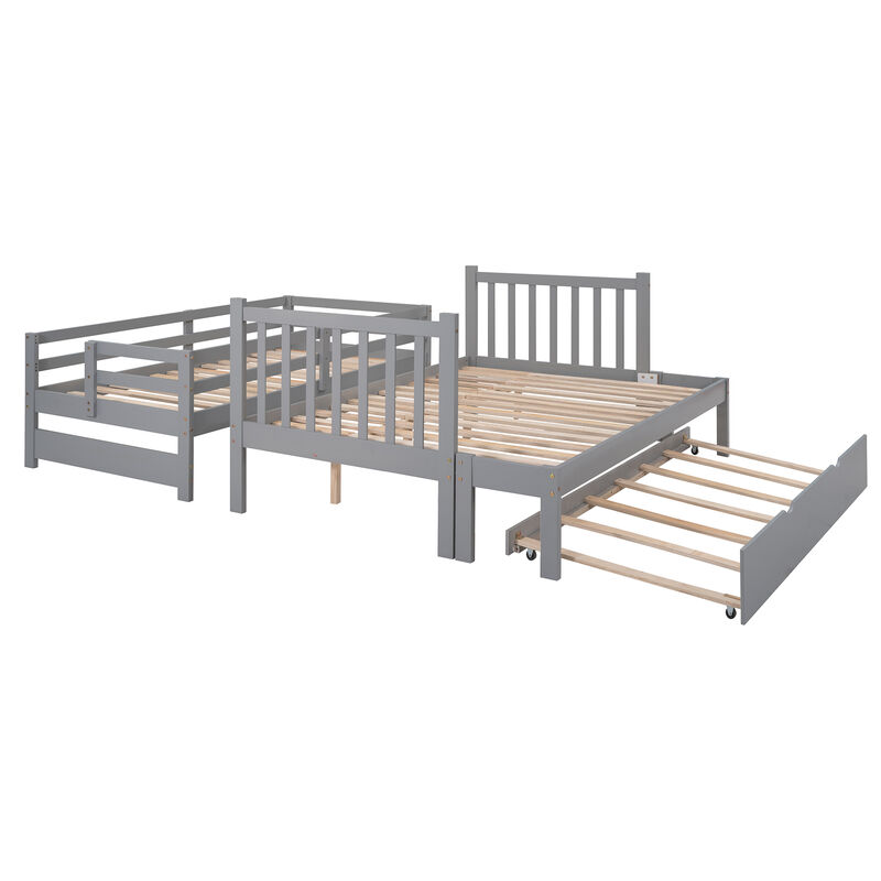 Merax Full Bunk Bed with Twin Size Trundle