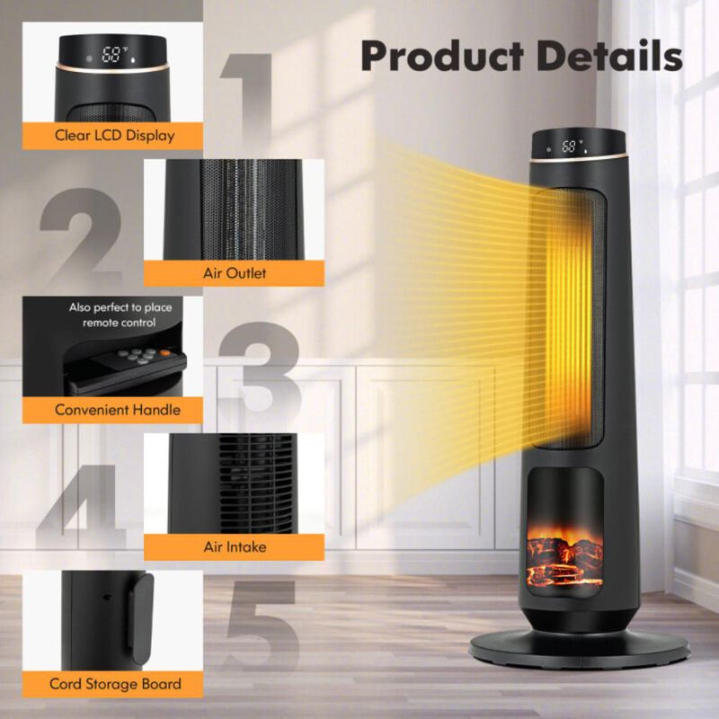 Hivvago 1500W PTC Fast Heating Space Heater for Indoor Use