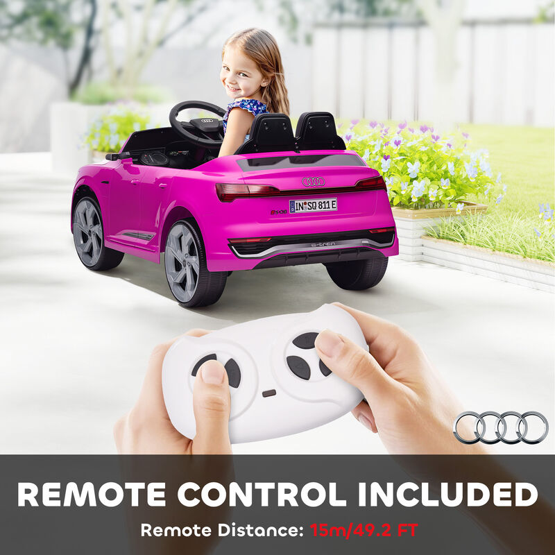BreeBe Audi Q8 e-tron Sportback Licensed 12V Battery Powered Kids Electric Car w/ Spring Suspension, Soft Start image number 4