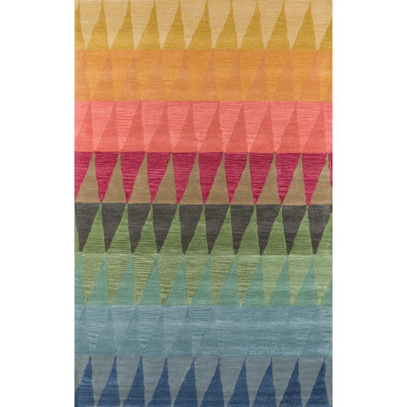 Momeni Contemporary Runner Area Rug, Multi Red, 2'3 X 8' Runner