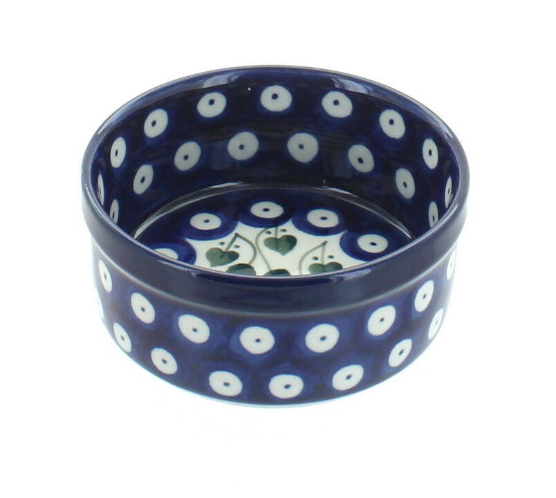 Blue Rose Polish Pottery Mardi Gras Small Ramekin