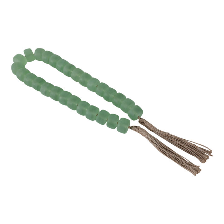 38" Cylinder 1.25" Resin Beaded Garland, Green