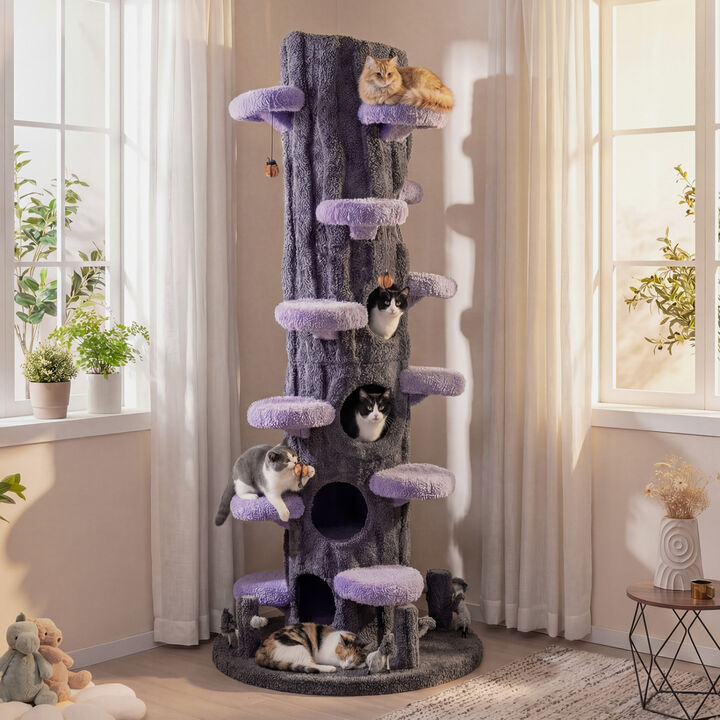 Multi Functional Cat Tree with Private Condos and Scratching Posts for Indoor Cats