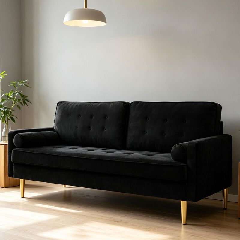 Rufpen Minimalist Velvet Loveseat image number 1