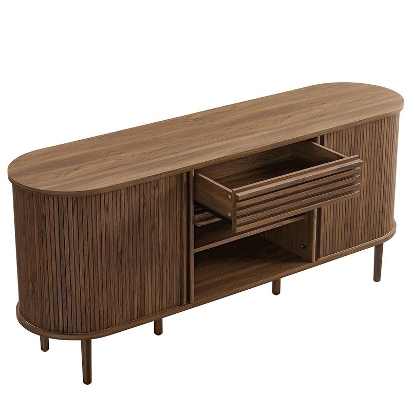 Harlan 67" Fluted Oval Sideboard Cabinet image number 3