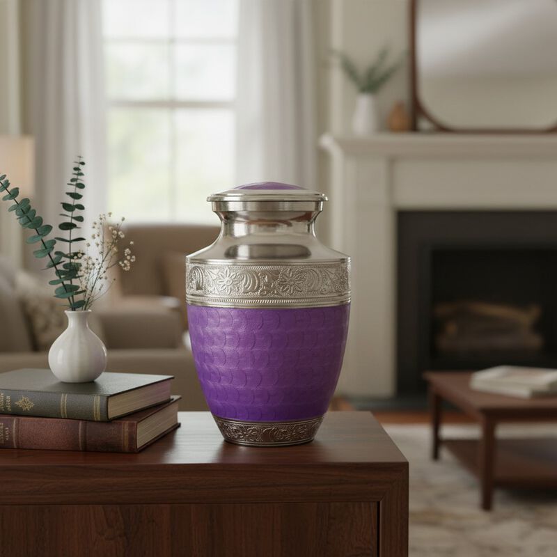 Engraved Memorial Urn with Textured image number 3