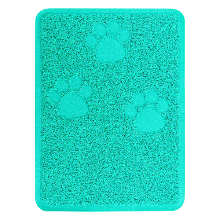 Gibson Everyday Pet Elements 18.5 x 13.78 Inch Paw Prints Placemat in Turquoise