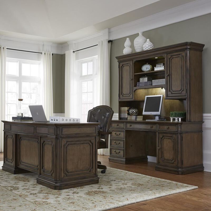 Liberty Furniture Amelia 5 Piece Jr Executive set in Antique Toffee image number 1