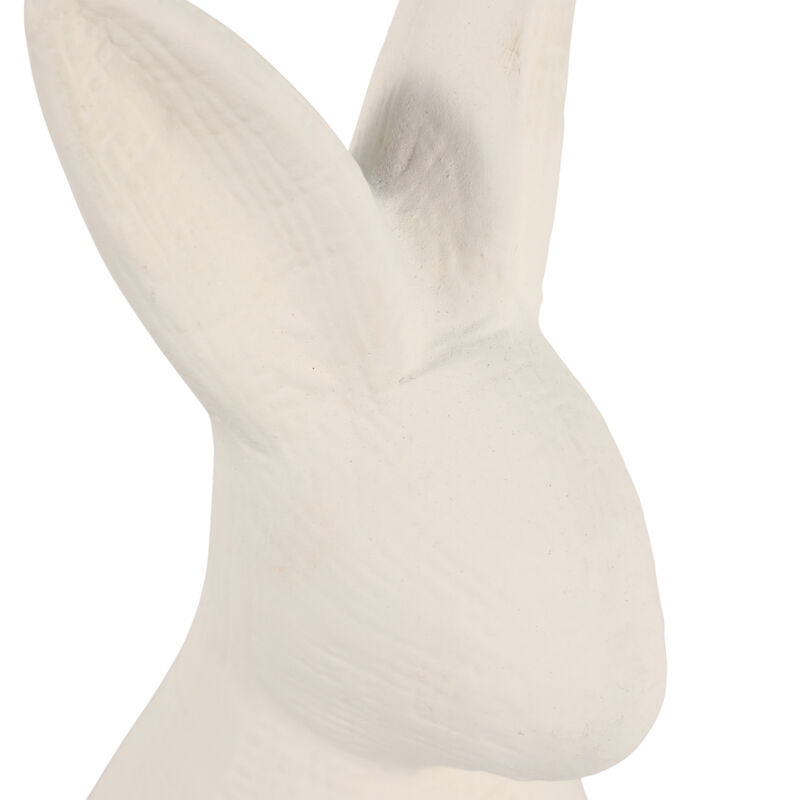 9x4" Textured Terracotta Bunny, Ivory image number 5