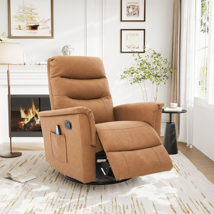 Merax Manual Massage Recliner Chair with 270&deg; Swivel & Rocking Function Recliners