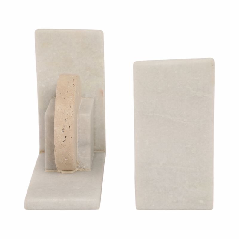 S/2 6" Geometric Bookends image number 4