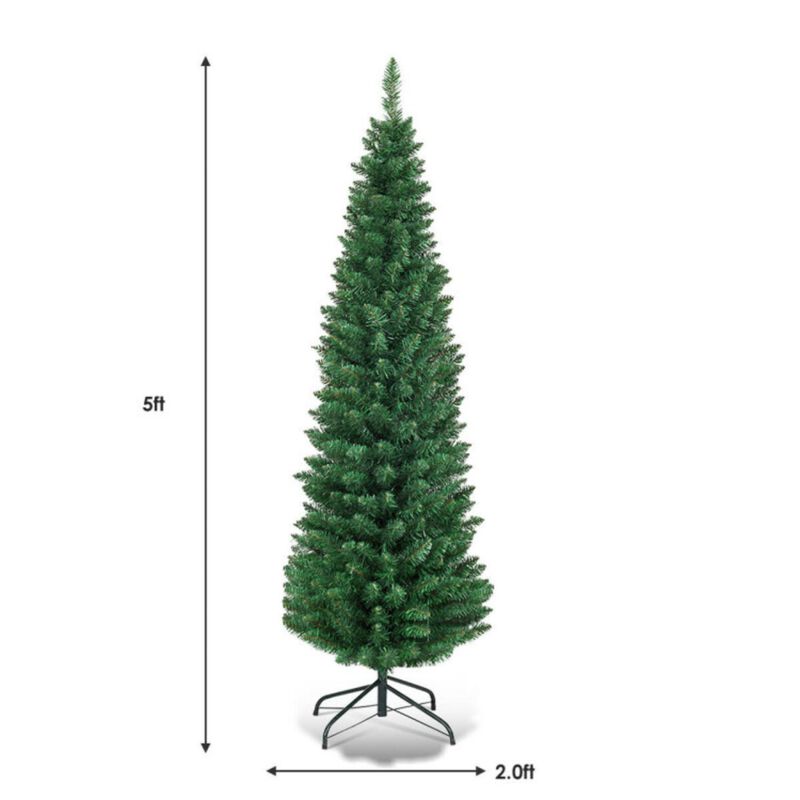 PVC Artificial Slim Pencil Christmas Tree
