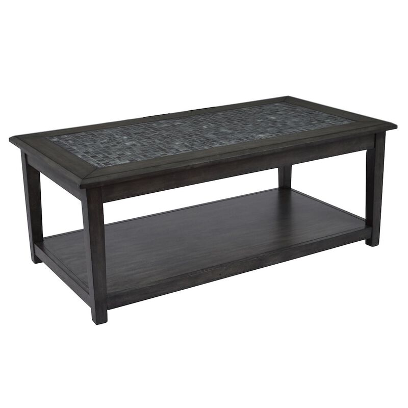 Jofran Baroque 48 Coffee Table with Mosaic Tile Inlay