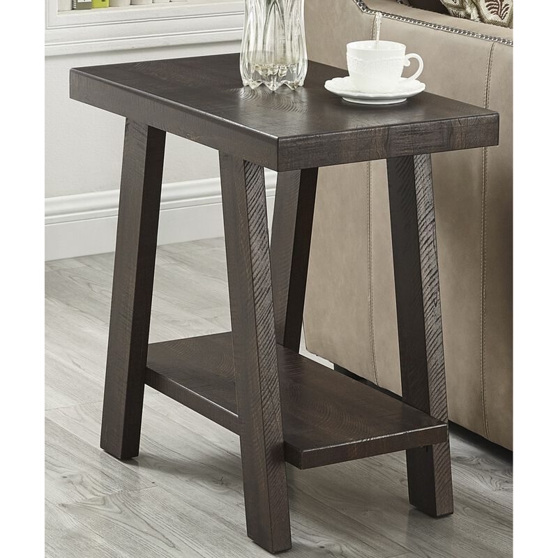 Streamdale Wood Shelf Side Table in Weathered Espresso image number 4