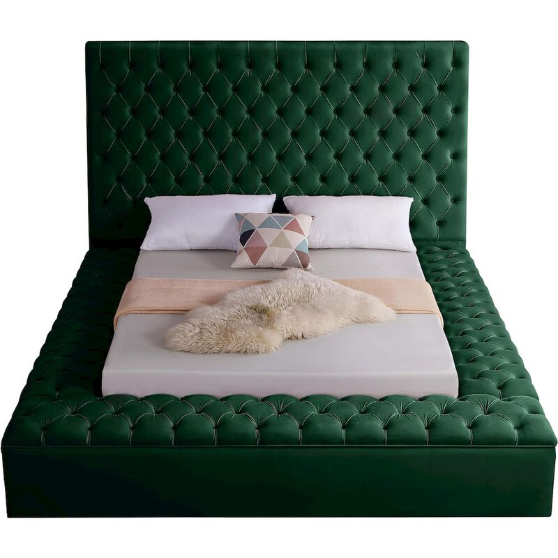 Meridian Furniture Bliss Green Velvet King Bed