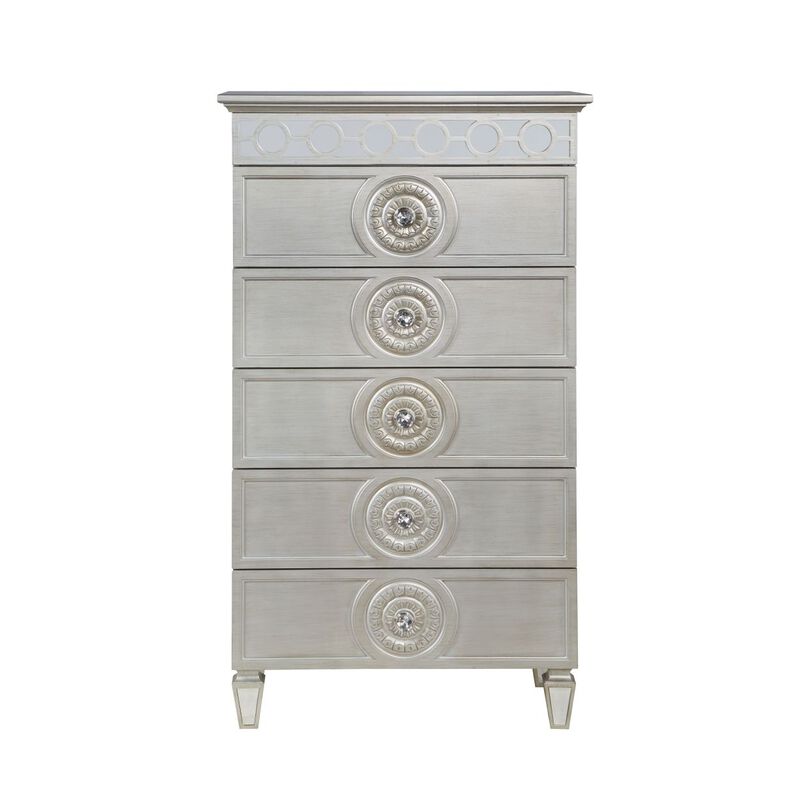 Varian Chest, Silver & Mirrored Finish