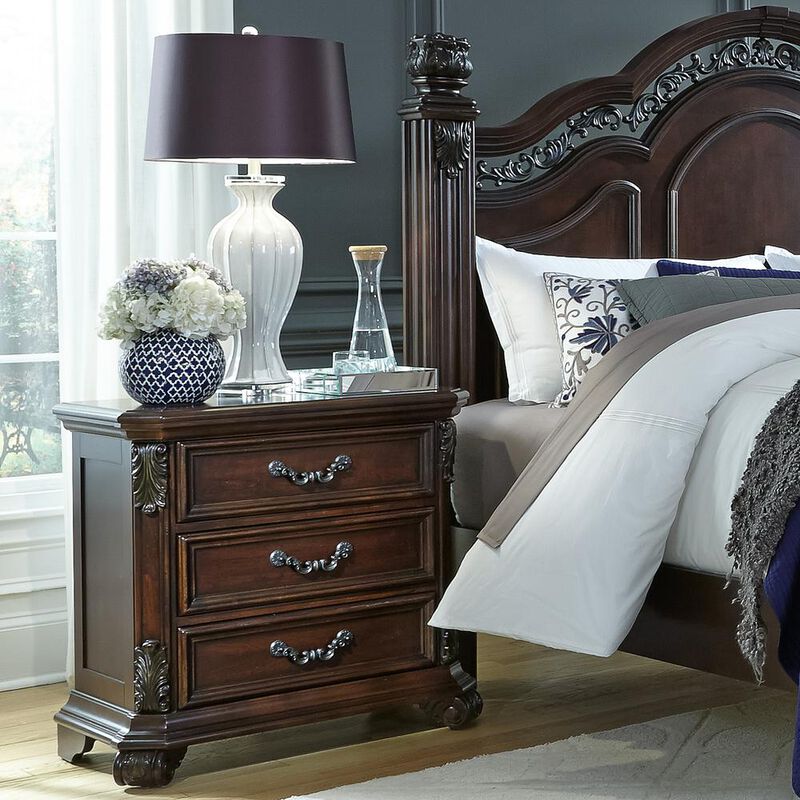 Liberty Furniture Messina Estates 3 Drawer Night Stand in Cognac image number 2
