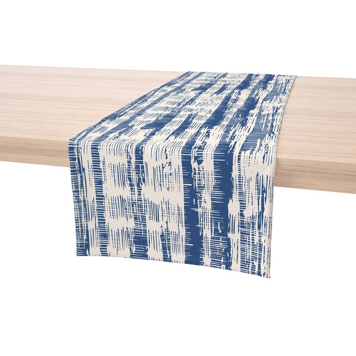 Fabric Textile Products, Inc. Table Runner, 100% Cotton, Blue Batik Stripe