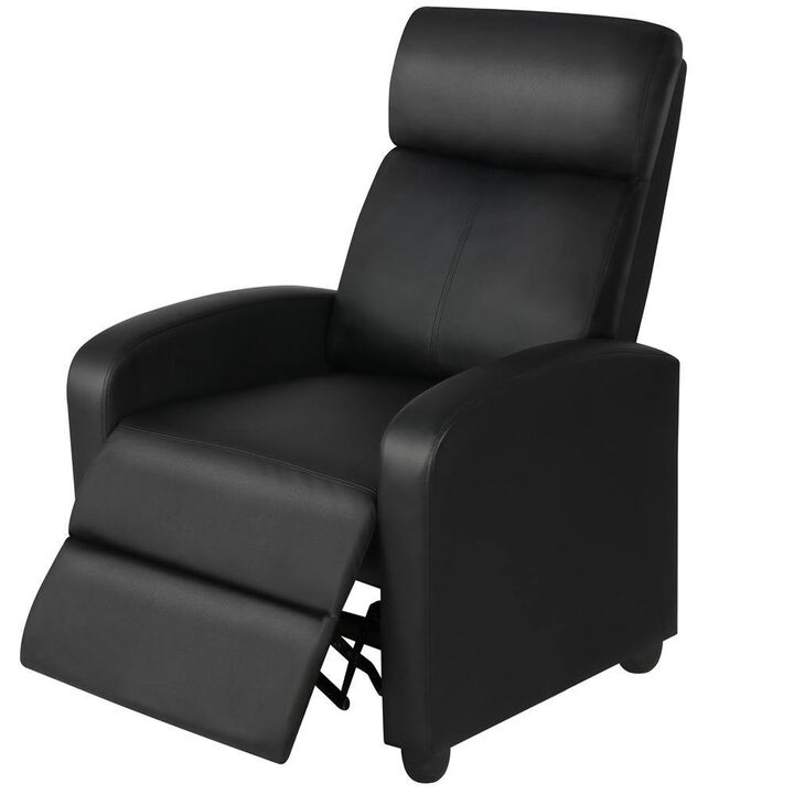 Faux Leather Push Back Recliner Chair High-Density Cushion for Ultimate Comfort