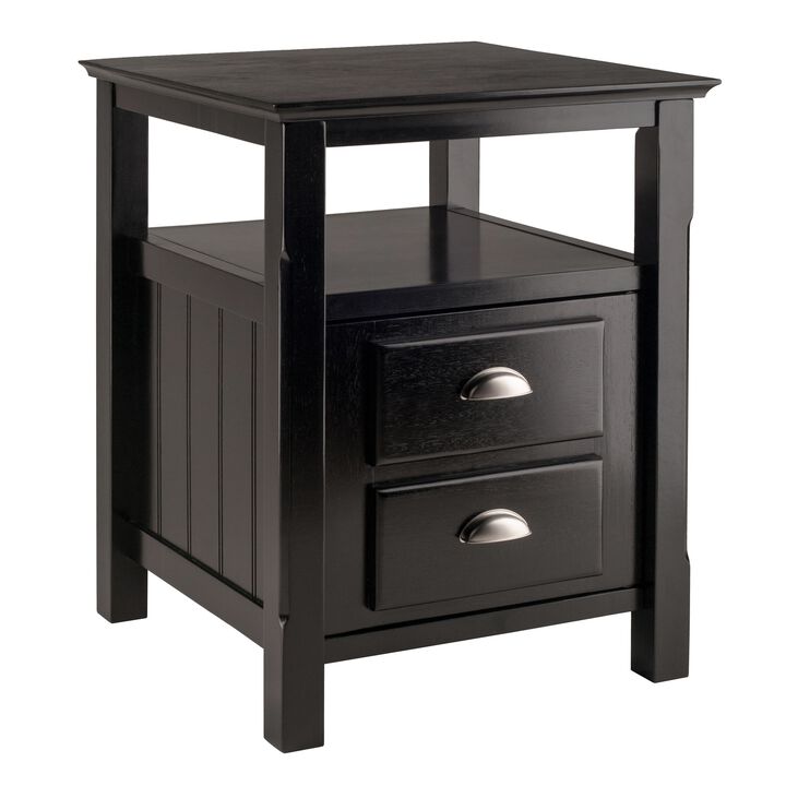 Timber Accent Table, Nightstand, Black