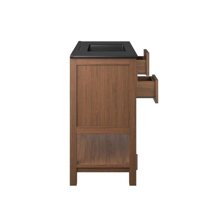 Modway EEI-6535-WAL-BLK Ashlyn 36&rdquo; Wood Bathroom Vanity, Walnut Black image number 8