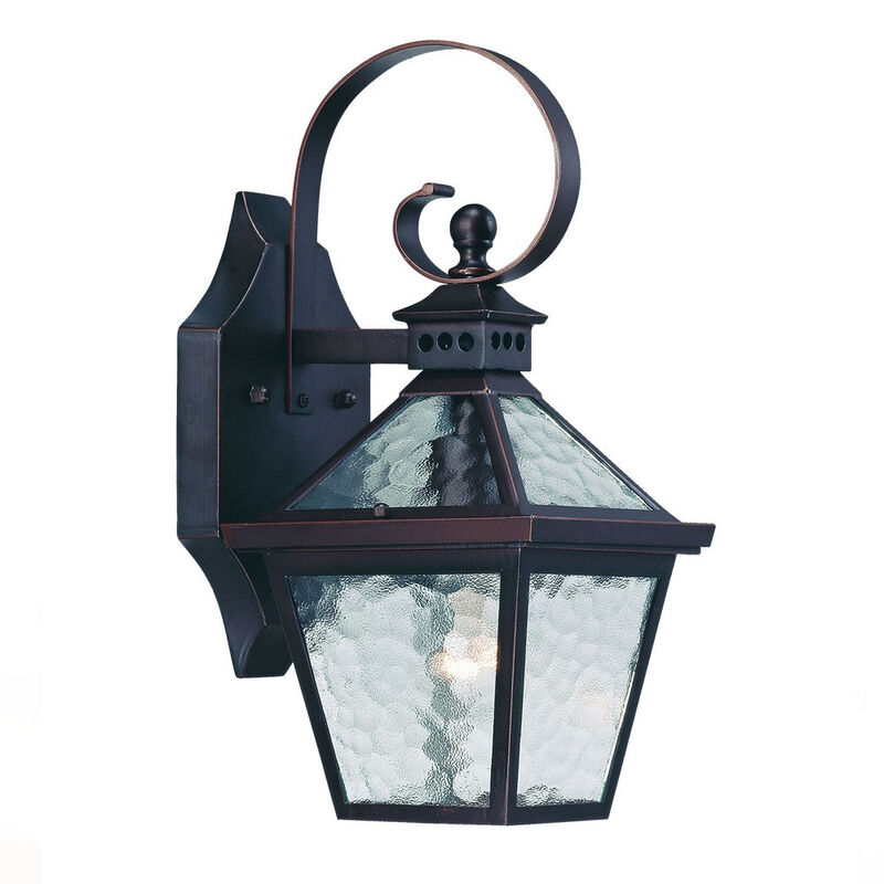 Decorative Two Light Wall Light with Hammered Glass Shades for Indoor Spaces image number 2