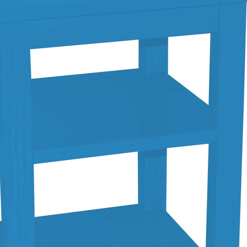 HomeRoots 28" Blue Solid Wood Nightstand image number 2