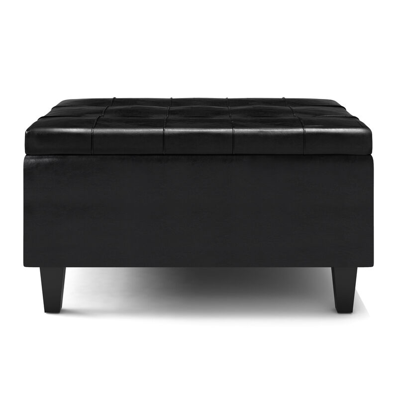 Simpli Home Harrison Small Coffee Table Storage Ottoman image number 2