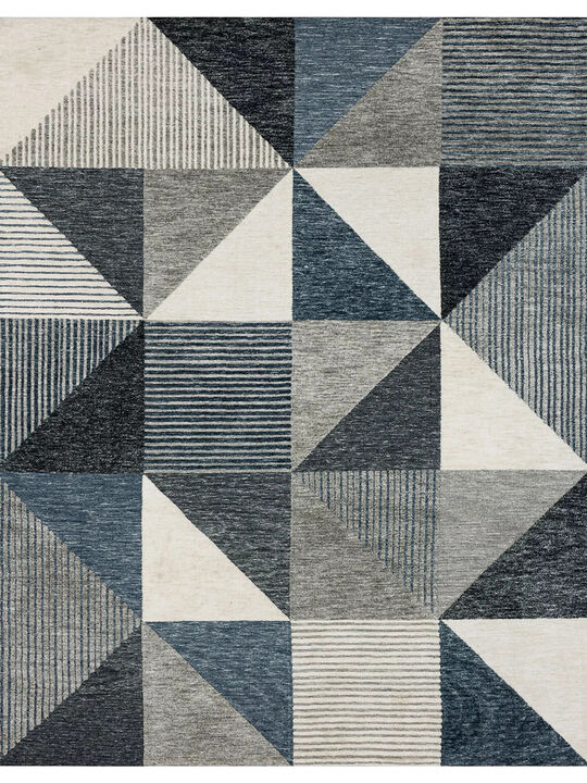 Bowen Oblique Blue 8'x10' Rug by Drew and Jonathan