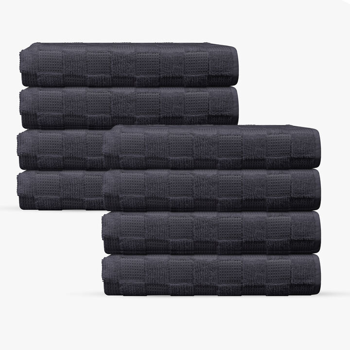 Waffle Terry 8 pcs Turkish Hand Towels Set