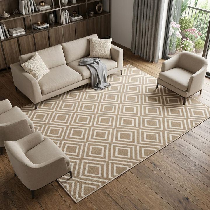 HomeRoots Geometric Area Rug