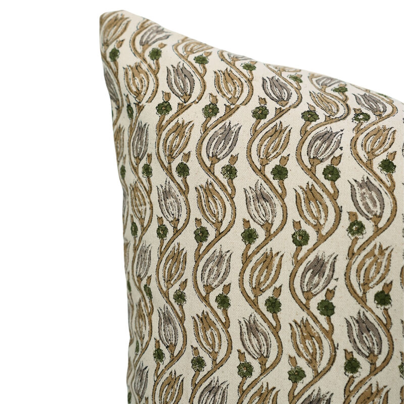 Fabdivine Boho Throw Pillow Cover Handmade Block Print Linen Home D&eacute;cor Accent 100% Cotton Fabric Bed or Living Room, Ker Sangri image number 6