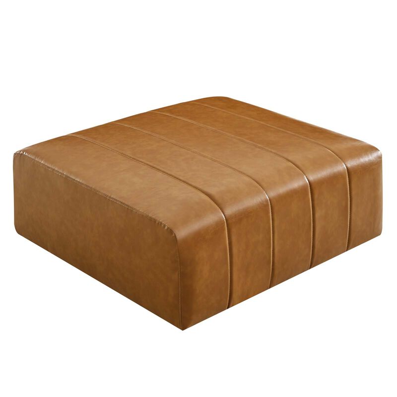 Bartlett Vegan Leather Ottoman Brown EEI-4401-TAN