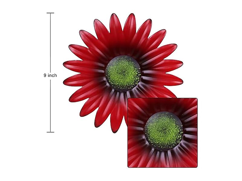 Metal Flower Wall Decor Indoor Outdoor Kitchen Floral Art Bathroom Living Room image number 1