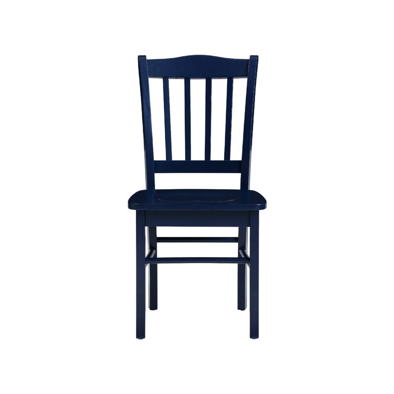 Nova Dining Side Chair Set of 2, Shaker Style, Farmhouse Navy Blue Wood image number 2
