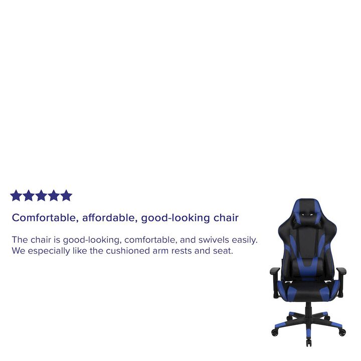 Flash Furniture X20 Gaming Chair Racing Office Computer Swivel Chair with Fully Back in Red