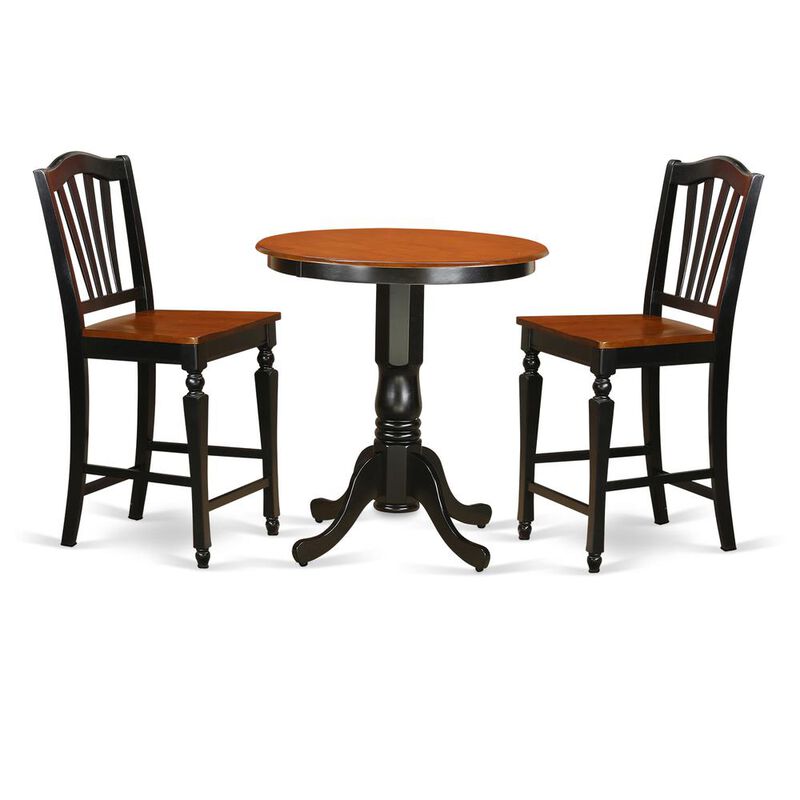 3 Pc counter height Dining set-pub Table and 2 Dining Chairs.