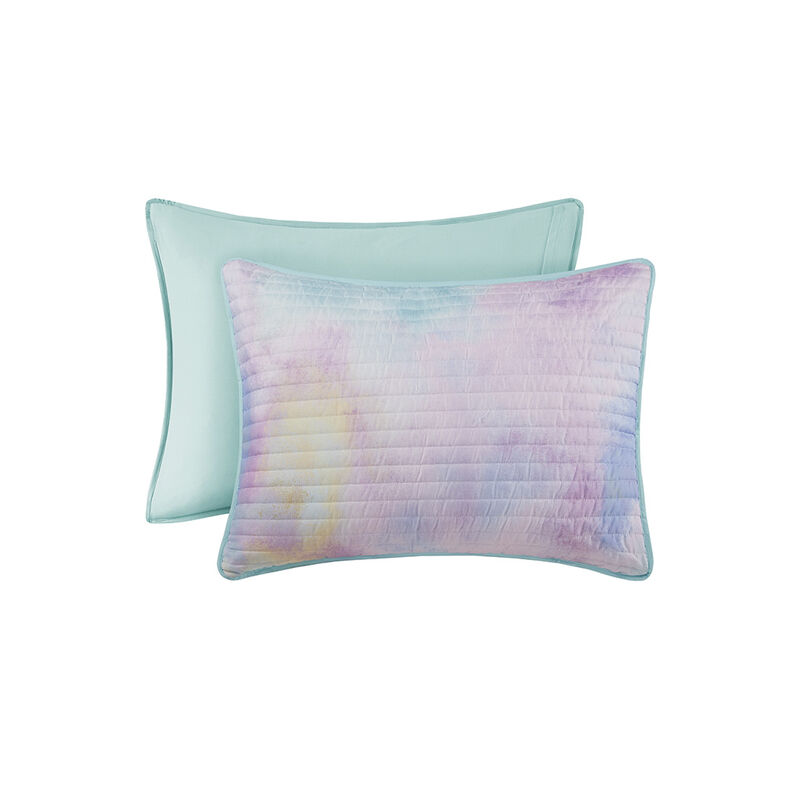 Gracie Mills Orion Dreamscape Watercolor Tie Dye Comforter Set with Cozy Throw Pillow