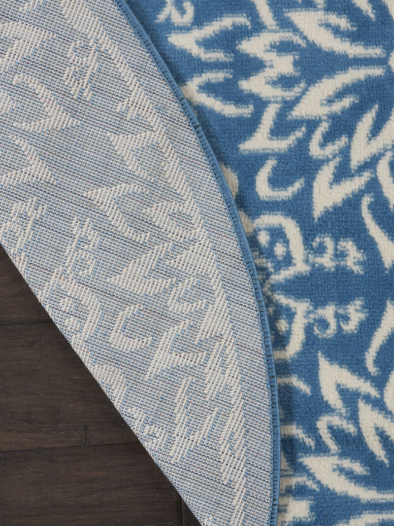 Jubilant JUB06 Ivory/Blue 5'3" x Round Rug
