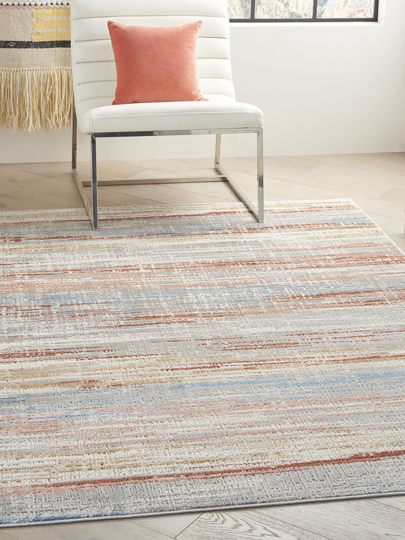 Elation ETN01 Ivory/Multicolor 4' x 6' Rug