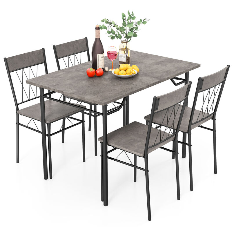 5-Piece Dining Table Set for 4 with Kitchen Table and 4 Dining Chairs