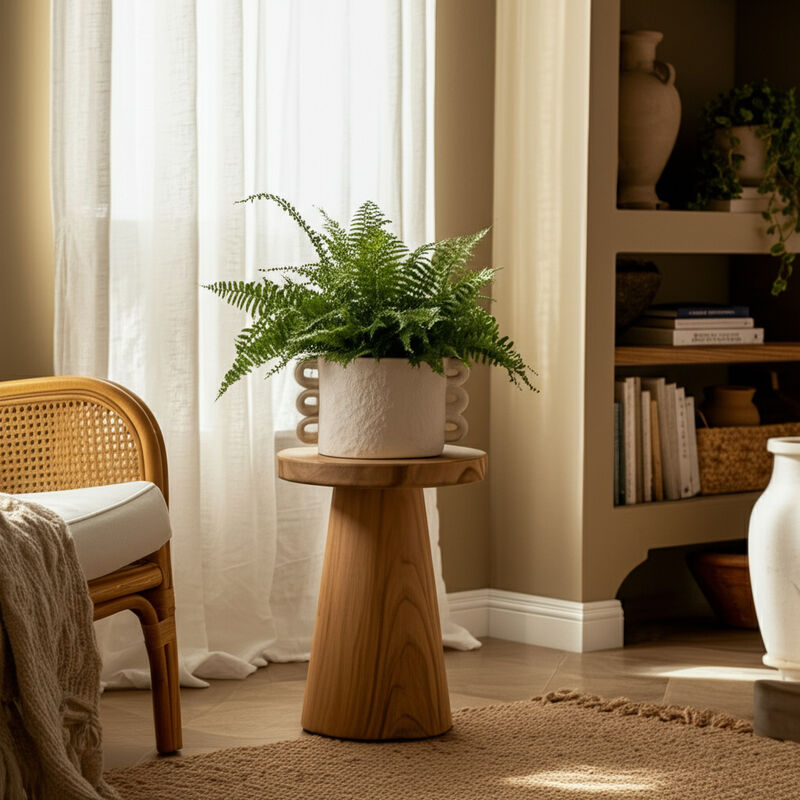 13" White Arch Handle Planter