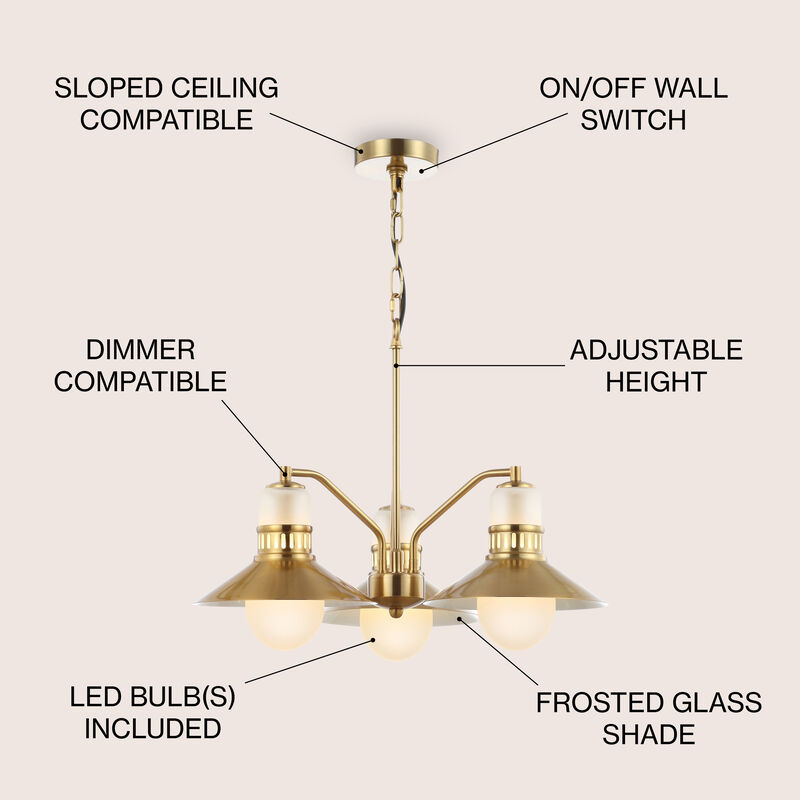 Colin Adjustable Iron/Glass Retro Hurricane LED Pendant image number 2