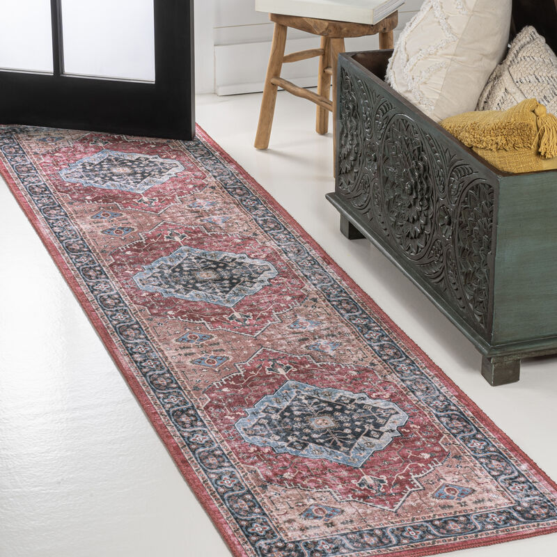 Alacati Ogee Medallion Machine-Washable Area Rug