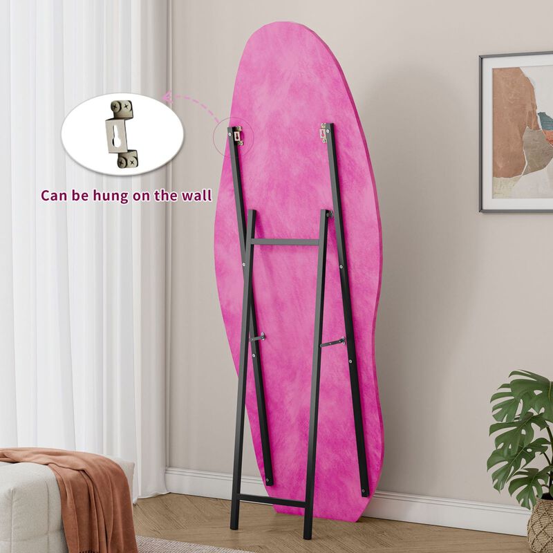 ELEMENT ACE 63 x 24 Inch Full Length Floor Mirror Wall Mountable Irregular Wavy Design Standing Mirror for Bedroom Living Room Dressing Room Cloakroom image number 5